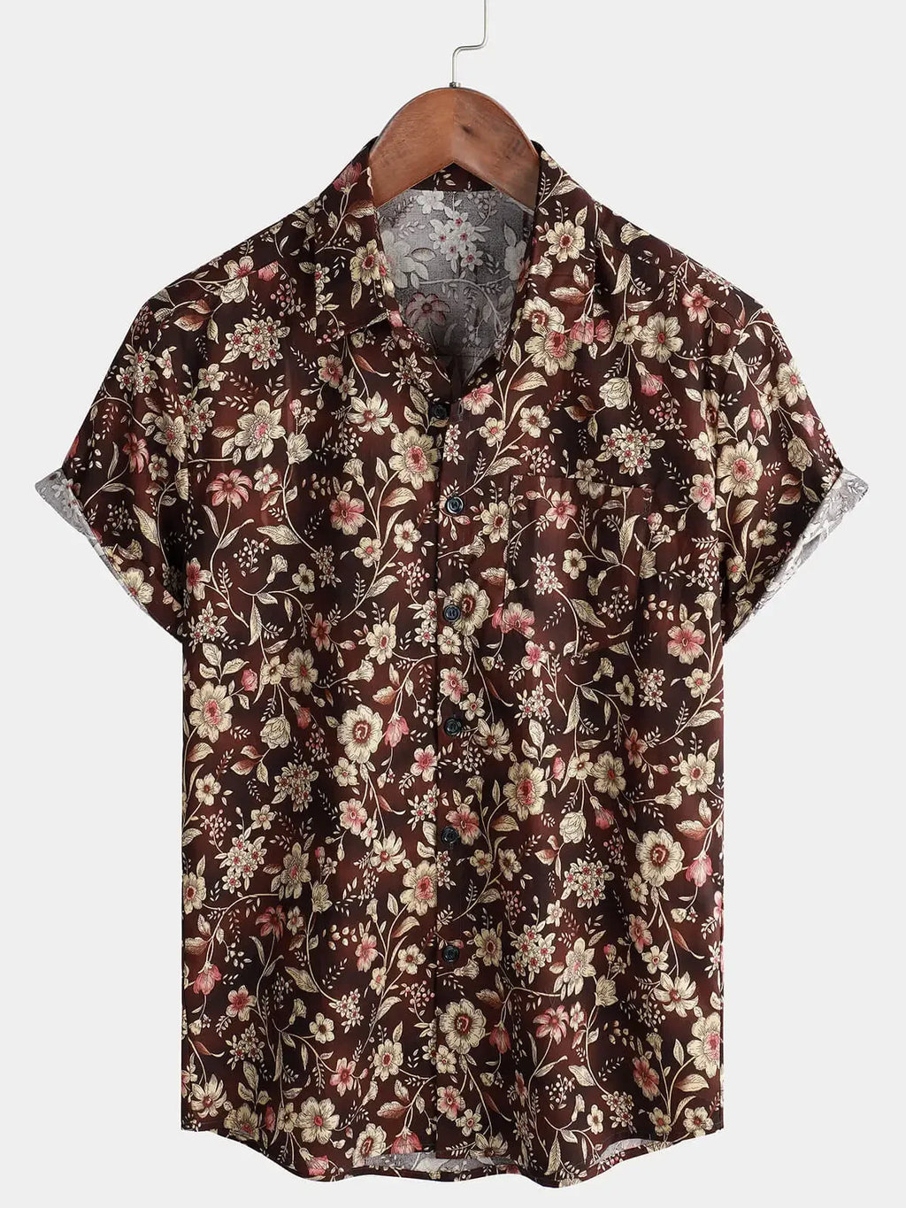 Men's Hawaiian shirt retro bohemian vacation style suitable for daily commutes beach trips and light retro outfits