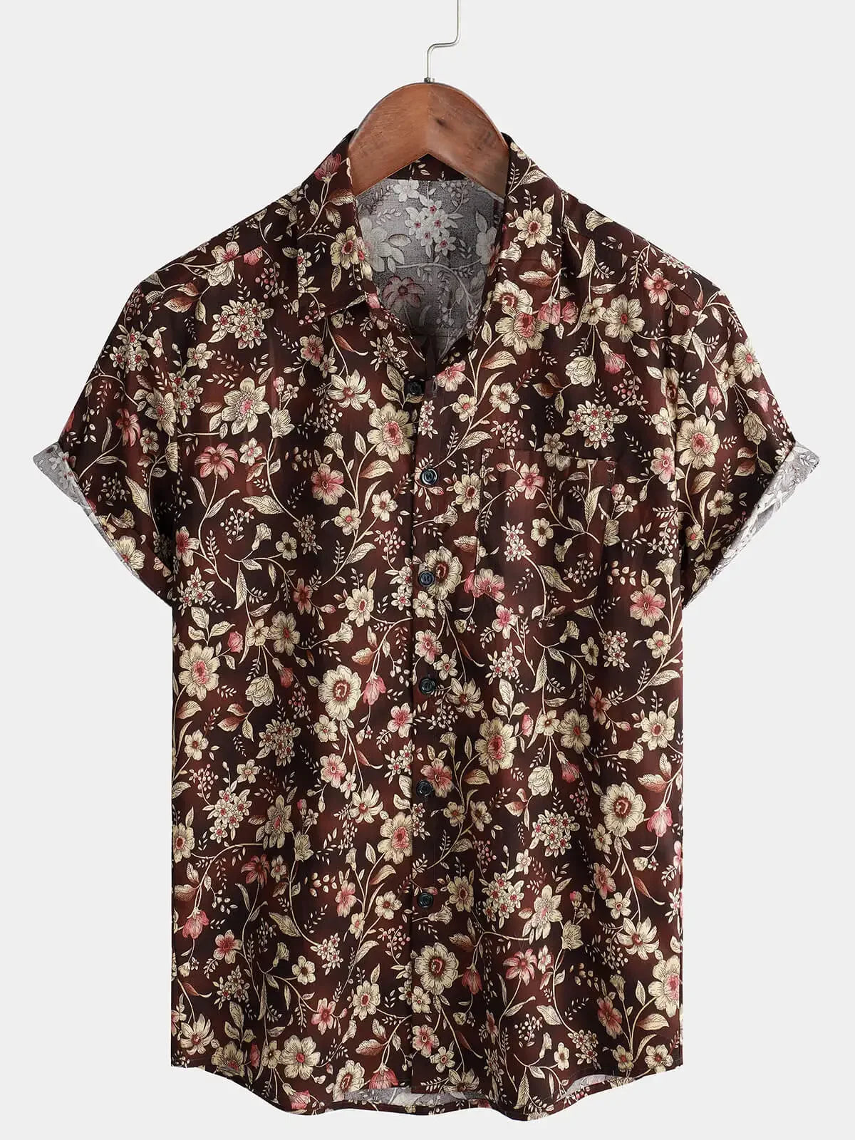 Men's Hawaiian shirt retro bohemian vacation style suitable for daily commutes beach trips and light retro outfits