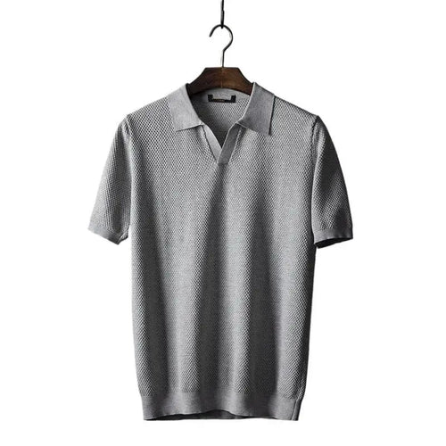 Men's Solid Knit Polo Shirt