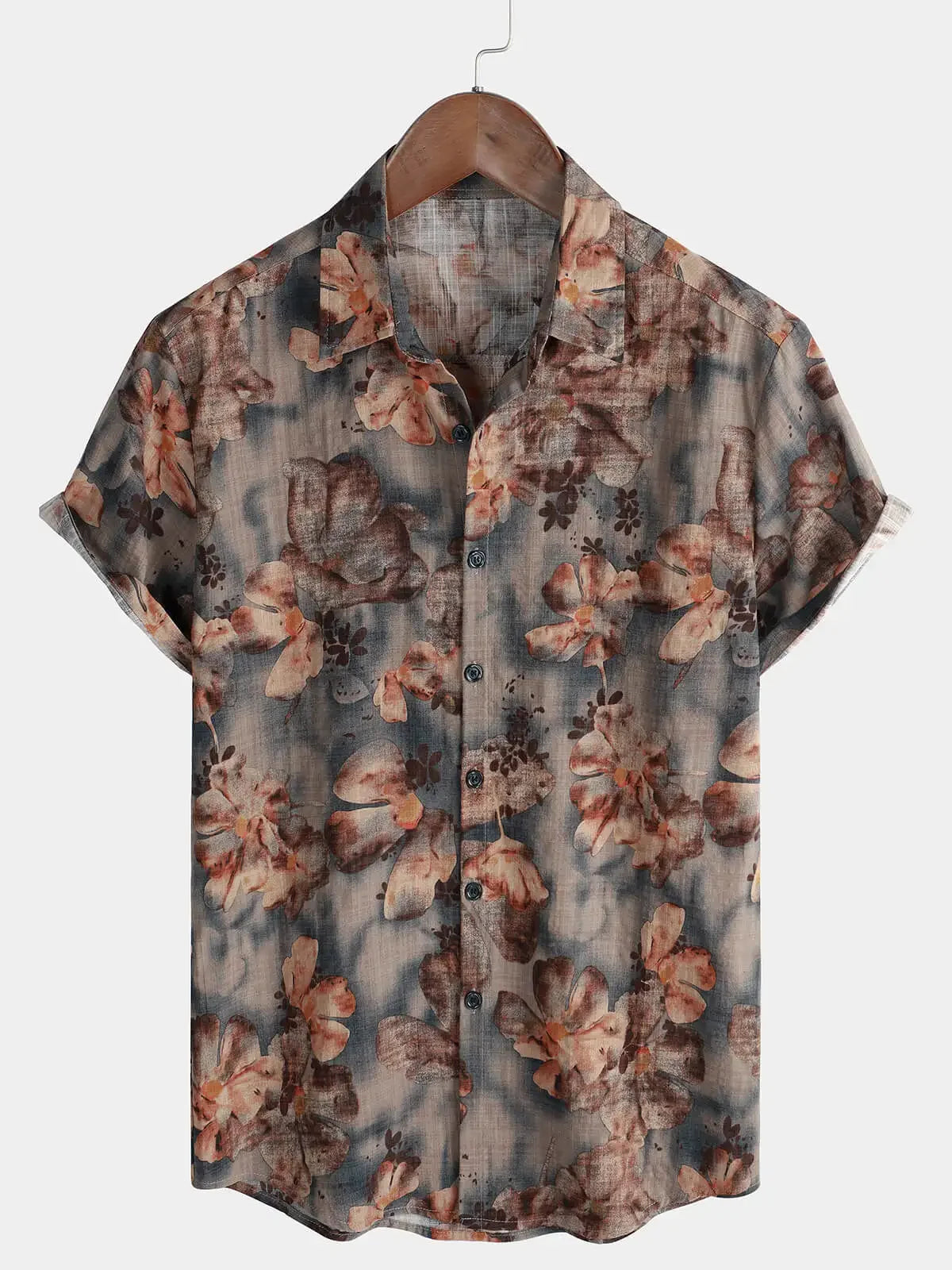 Men's Hawaiian shirt retro bohemian vacation style suitable for daily commutes beach trips and light retro outfits