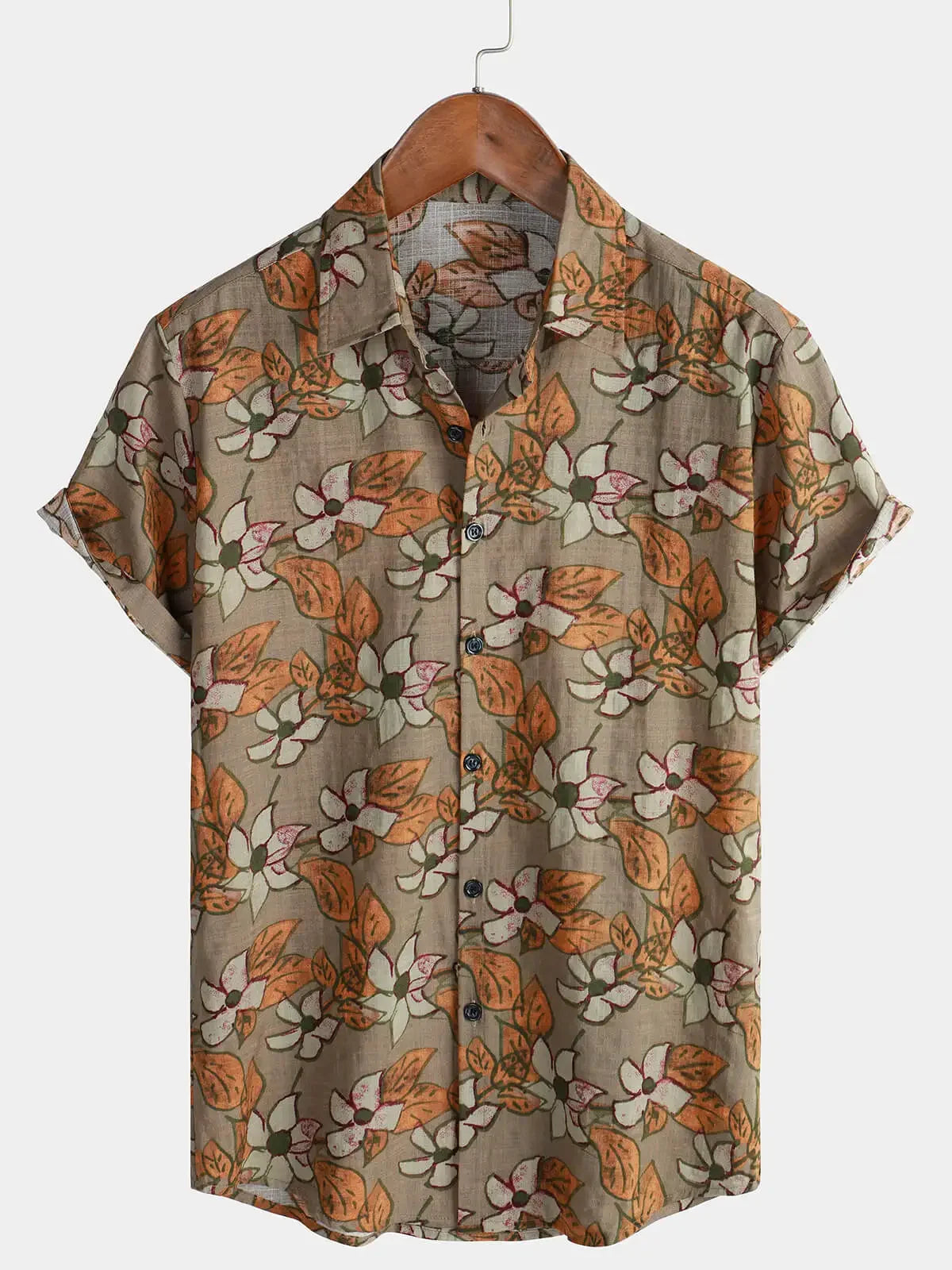 Men's Hawaiian shirt retro bohemian vacation style suitable for daily commutes beach trips and light retro outfits