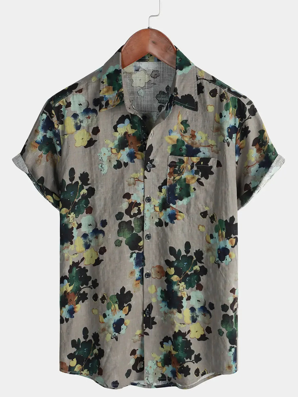 Men's Hawaiian shirt retro bohemian vacation style suitable for daily commutes beach trips and light retro outfits