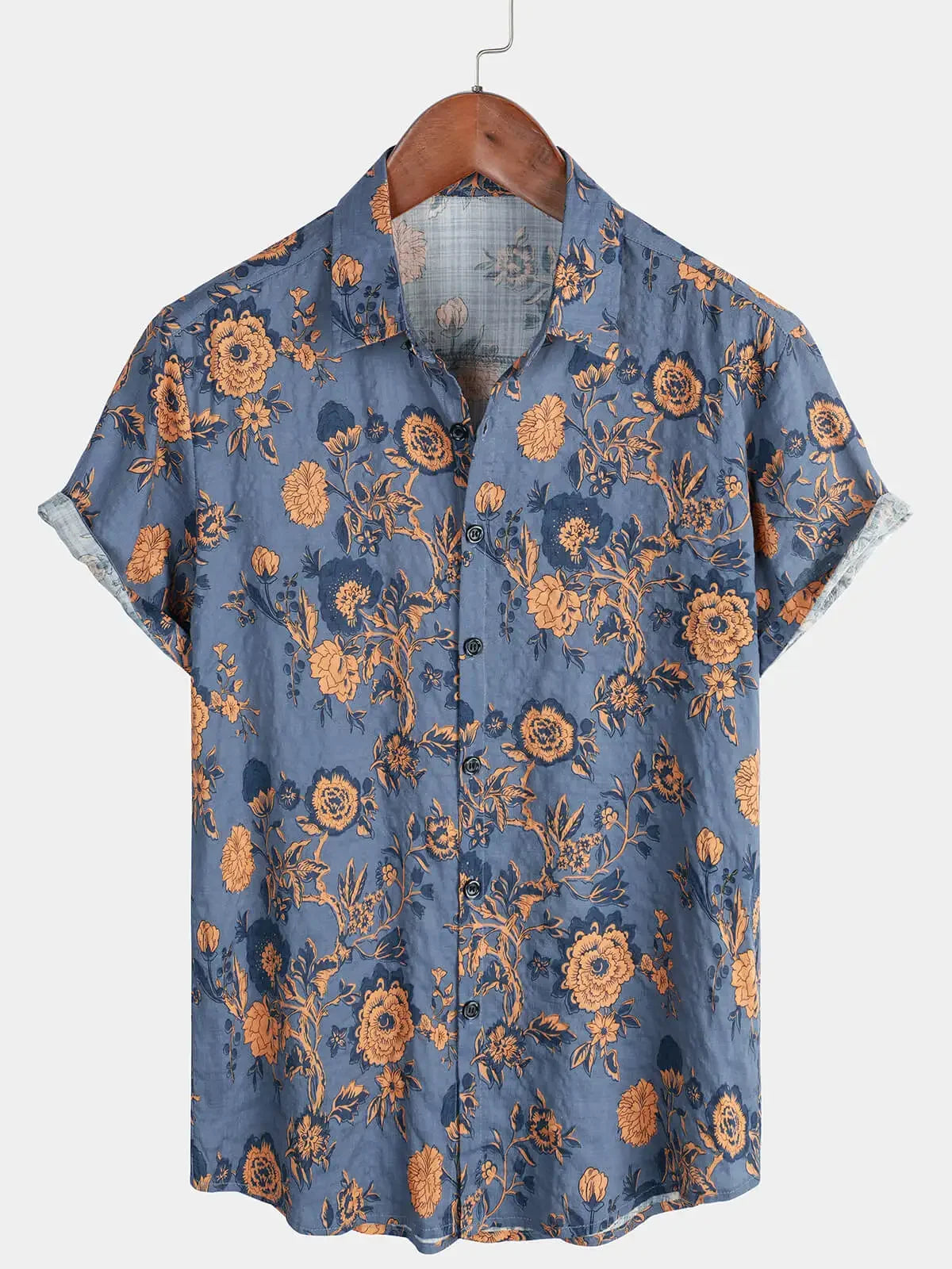 Men's Hawaiian shirt retro bohemian vacation style suitable for daily commutes beach trips and light retro outfits