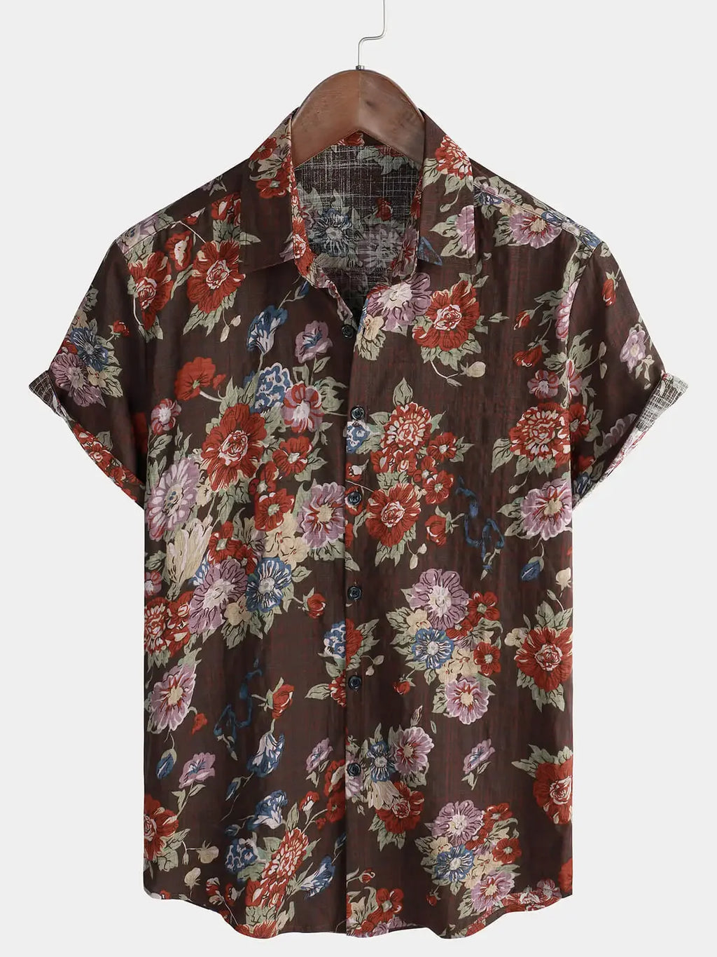 Men's Hawaiian shirt retro bohemian vacation style suitable for daily commutes beach trips and light retro outfits