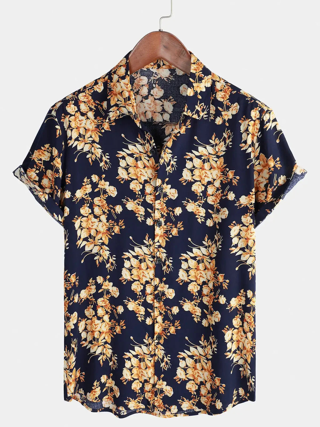 Men's Hawaiian shirt retro bohemian vacation style suitable for daily commutes beach trips and light retro outfits