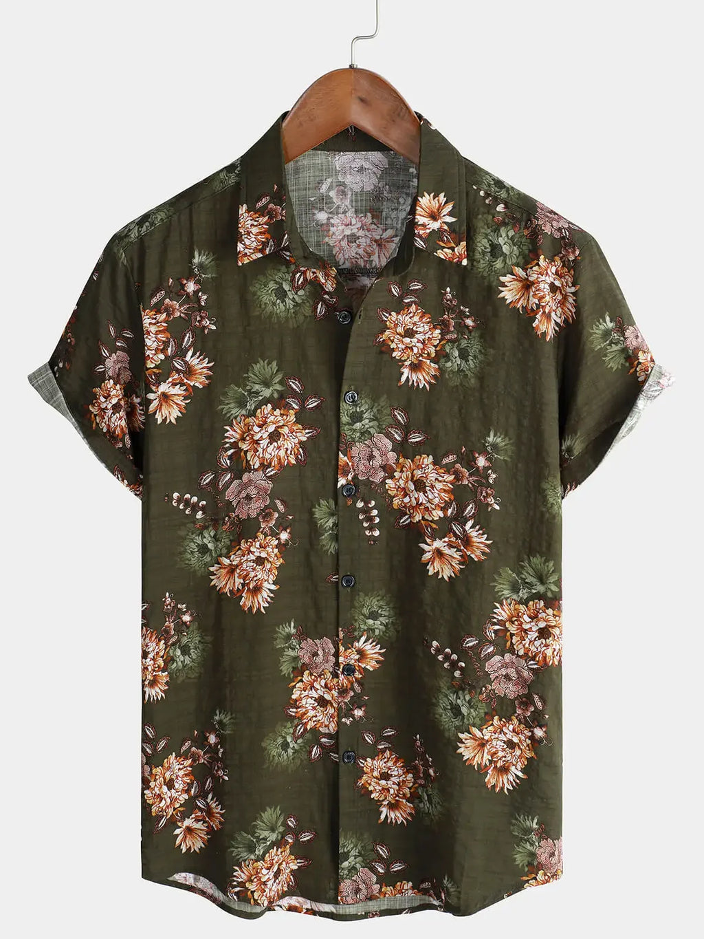 Men's Hawaiian shirt retro bohemian vacation style suitable for daily commutes beach trips and light retro outfits