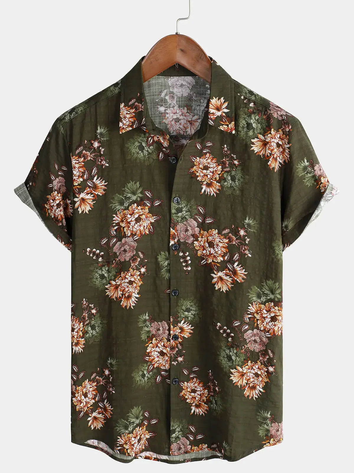 Men's Hawaiian shirt retro bohemian vacation style suitable for daily commutes beach trips and light retro outfits