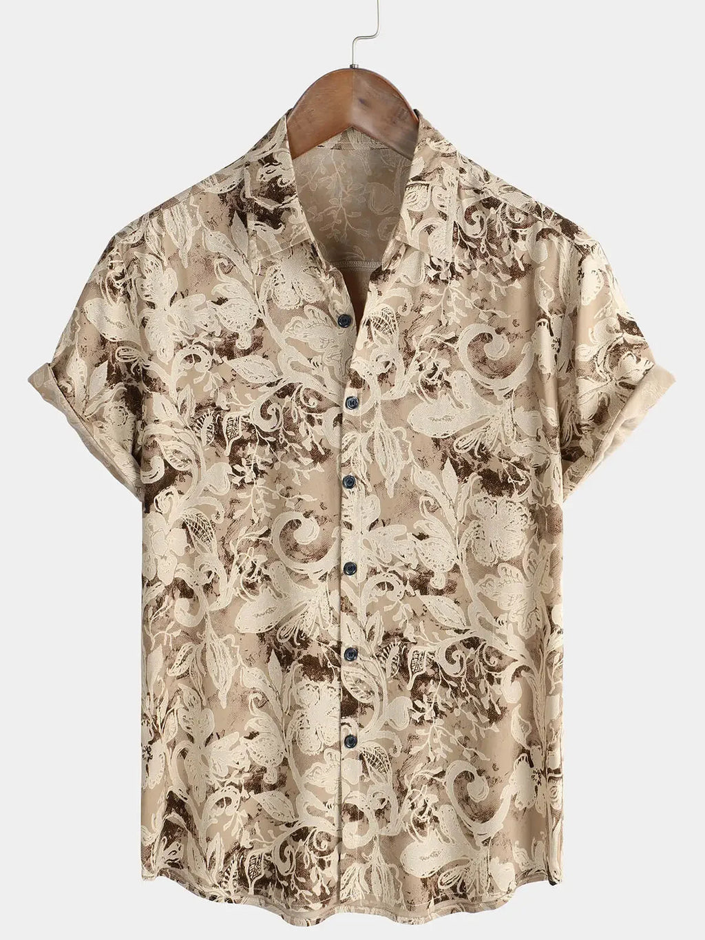 Men's Hawaiian shirt retro bohemian vacation style suitable for daily commutes beach trips and light retro outfits