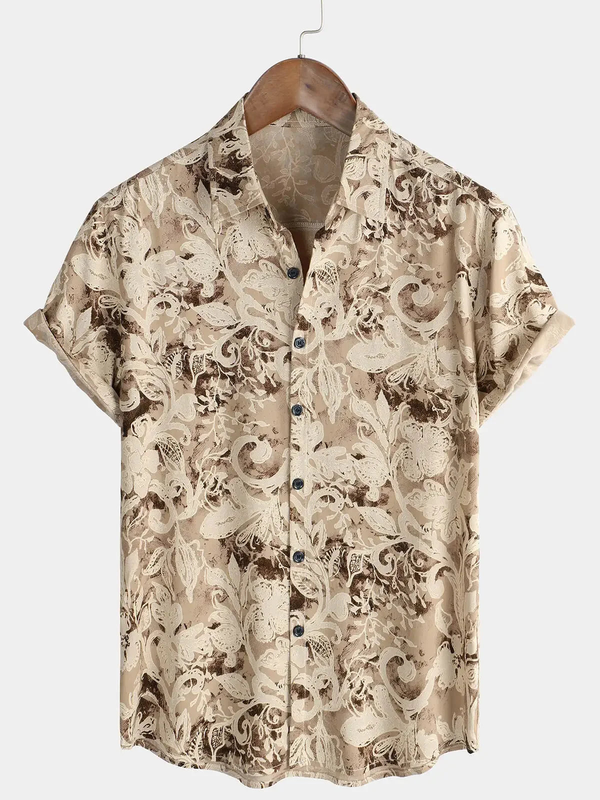 Men's Hawaiian shirt retro bohemian vacation style suitable for daily commutes beach trips and light retro outfits